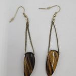 Women's Arrowhead Drop Dangle Earrings Tiger Eye Wire Hook Fashion Jewelry Photo 2