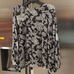 💕NILI LOTAN💕 Acadia Silk Blouse ~ Black Paisley Size XS Photo 13