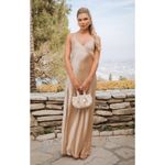 Show Me Your Mumu Anderson Maxi Dress in Champagne Luxe Satin XL Photo 4