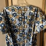 Absolute Blue and Brown floral scrub top 2x Photo 6