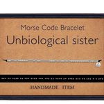 Bracelet Morse Code Women I Initial Unbiological Sister Friendship Silk Cord D1 Black Photo 0