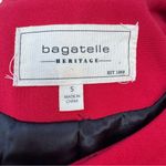 Bagatelle Mod Romantic Red Coat Bell Sleeves 60s Minimalist Contemporary Size S Photo 5