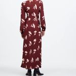 Madewell NEW  Long sleeves V-Neck Cuff-Sleeve Maxi Dress in Floral Sz 4 Photo 3