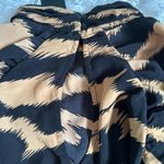 VERO MODA Tan and Black Abstract Print High-Neck Blouse Photo 8