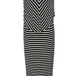 Mossimo Womens Striped Maxi Dress Size S Coastal Vacation Resort Sundress Casual Black Photo 2