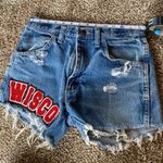 Custom Made Wisconsin Badgers Jean Shorts Photo 3