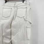 LIONESS Revolve Miami Vice Pant White Contrast Stitch Carpenter Large Jeans Photo 6
