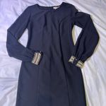 A'Gaci Black Long Sleeve Dress with Beaded Cuffs Photo 2