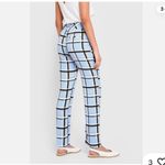 Topshop  Blue Orange Striped Wide Leg Pants Trousers High Rise 6 Photo 1