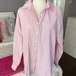Dance & Marvel Pink Striped Button-Up Shirt Photo 0