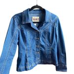 Vintage Denim Jean Jacket Shirt Medium Western Cowgirl Festival 70s Hippie Boho Blue Photo 0