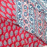 Free People Red/Blue Heart of Gold Babydoll Kaftan Tunic Boho Mini Dress Size XS Photo 13