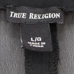 True Religion Black Sheer Top Womens Streetwear Urban Minimal Drawstring Size L Photo 2