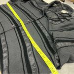 draper's & damon's PL Striped Black Gray Button-Up Shirt sheer burnout Photo 3