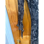 ECI New York 100% Silk Floral Maxi Dress Size 8 Sheer Ruffle Romantic Evening Black Photo 3