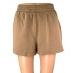 ZARA Women's Tan High Waisted Pull On Knit Lounge Mini Sweat Shorts Size M Photo 0
