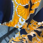 Vintage 60’s/70’s Floral Maxi Dress Blue Size M Photo 4