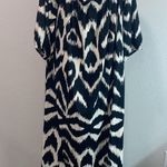 H&M NEW Blue and White Puff Sleeve Maxi Dress, Off the shoulder Dress Size XXL Photo 5