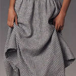 Reformation New  Balia Linen Slate Check midi Sundress anthropology Sz 2 Photo 0