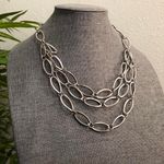 Silver tone linked chain layered necklace #goth #grunge #punk #streetwear Great as a standalone piece or for layering Photo 0