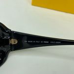 Vintage Oversized Black Sunglasses with Fendi Case and Fendi Yellow Box Photo 2