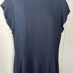 City Chic  Women’s Aubree Frill Shoulder Navy Blue Ponte Crewneck Size 14 NWT Photo 4