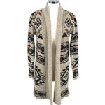 Anthropologie Northern Angel  Aztec Southwest Cardigan Sweater Beige Size Small Photo 1