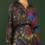 Farm Rio Mixed Black Prints Lenzing Ecovero Viscose Button Shirt In Multi Sz XL Photo 14