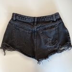 Missguided  Black Cutoff Denim Shorts Size 4 Photo 6