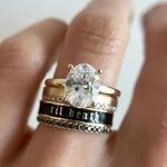 TIL DEATH Silver and Black Bridal Band (Black Band Only) Size 6 Photo 1