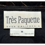 Vintage 80's Tres Paquette Velvet Blazer Jacket Mixed Print Size M Unique Retro Black Size M Photo 7