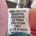 Two’s Company Floral Embroidered Sheer Scarf Ethereal Cottagecore Romantic Green Photo 3