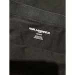 Karl Lagerfeld  Black A-Line Stretch Knee Length Skirt Logo Elastic Waistband M Photo 3