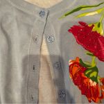 Quacker factory‎ women’s floral rhinestone sparkle cardigan blue pink large Photo 5