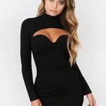 Tiger Mist Sian black long sleeve keyhole dress Photo 0