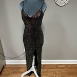 Jump  Gown Juniors Size 5/6 Multicolor Sequined High Slit Iridescent NWT $149 Photo 2
