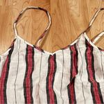 Lou & grey 100% Linen White Red and Black Striped Romper Women’s XS Photo 4