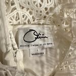 Olivia Culpo x Le Tote White Medallion Lace High Neck Midi Dress size Large Photo 9