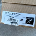 Christian Louboutin  Cataclou 140 nappa silk wedges in Sahara light gold size 36 Photo 17