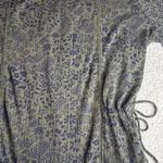 Lucky Brand Olive and Navy Boho Floral Blouse Photo 6