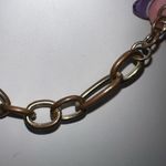 NY Designs Green Stone and Stressed‎ Silver Gold Statement Necklace Photo 3