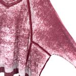 Freeloader  Burgundy Burnout Oversized Long Sleeve Lightweight Top Photo 4