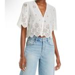 Lucy Paris  Loray Embroidered Shirt white sz XS NWT $88 Photo 6