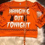 Halloween sweatshirt “hanging out tonight… Orange Size L Photo 6