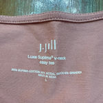 J.Jill Women's  Pink Luxe Supima V-Neck Easy Tee L Photo 6