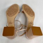 Badgley Mischka Jewel Earlene Block Heel Sandal 9.5 Champagne Satin Prom Photo 9