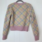 ZARA  Pink & Yellow Argyle Cardigan S Photo 1