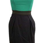 French Connection  Strapless Dress – Teal, Navy & Black | Statement Zipper Back | Photo 0
