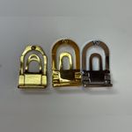 Set of 3 Belt Buckles‎ Gold and Silver Metal Photo 1