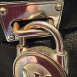 Michael Kors Black Leather Satchel Chain Shoulder Bag Purse Tote Medium Photo 5